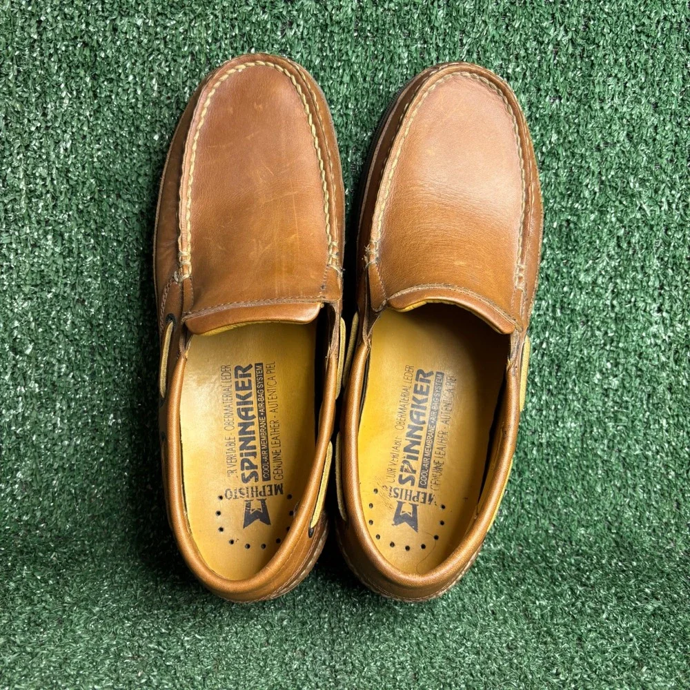 Mephisto Spinnaker Air Bag System Comfort Leather Boat Shoes Brown Mens Size 10